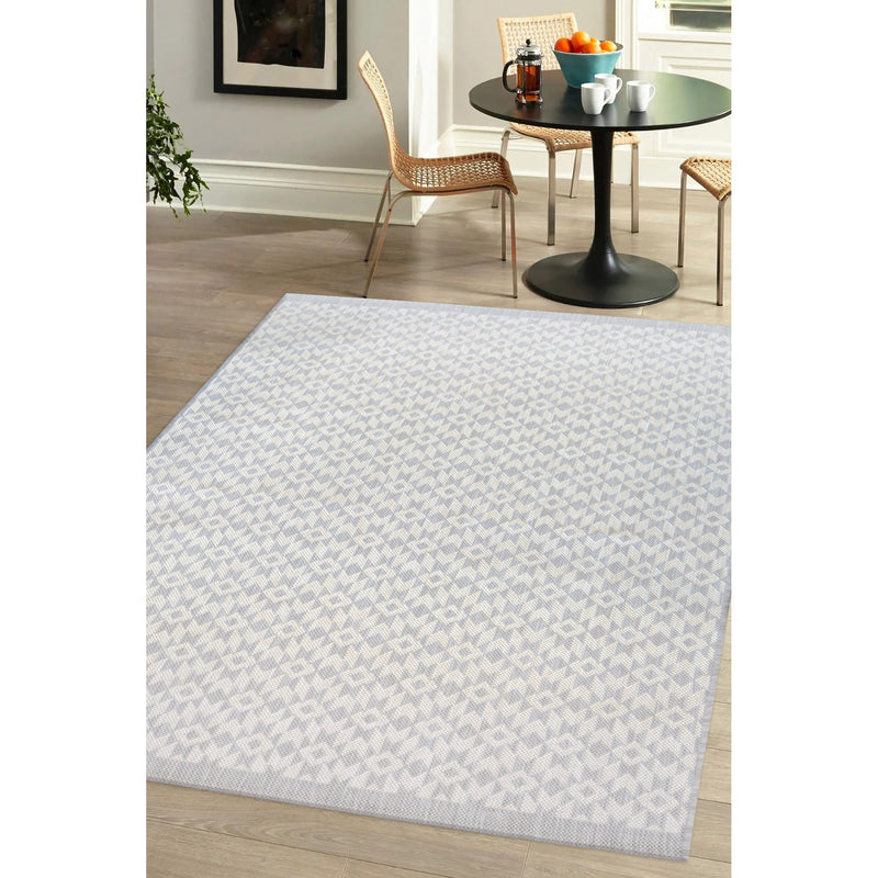 Lewis's Home Compass Aztec Flatweave Indoor & Outdoor Rugs - Grey
