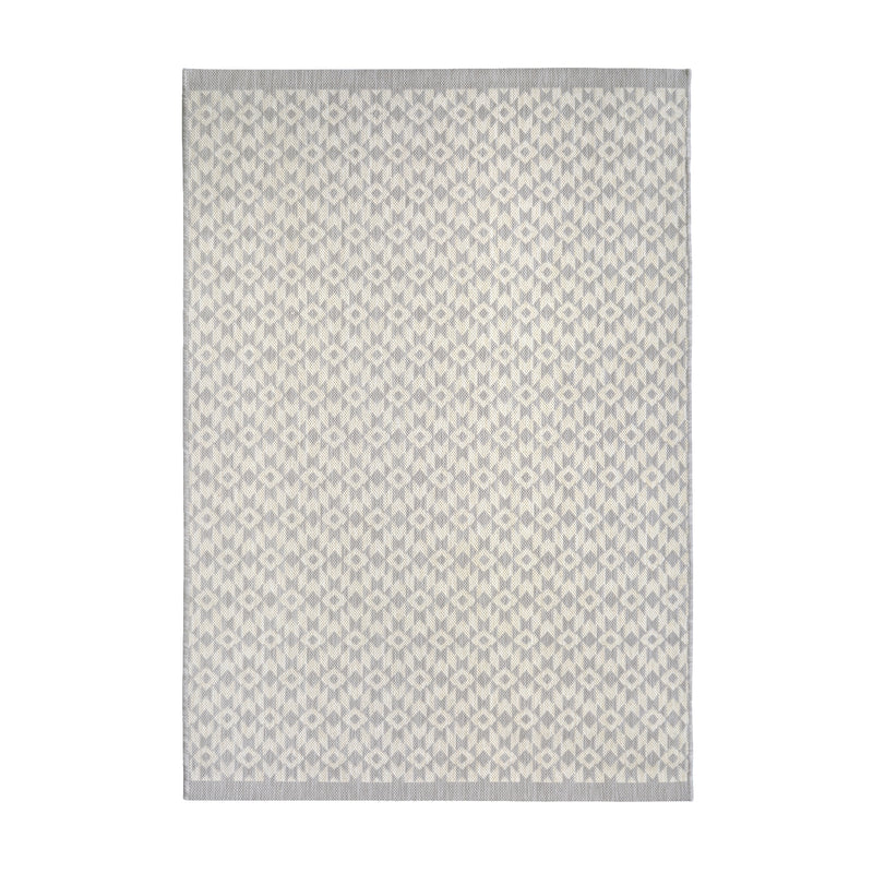 Lewis's Home Compass Aztec Flatweave Indoor & Outdoor Rugs - Grey