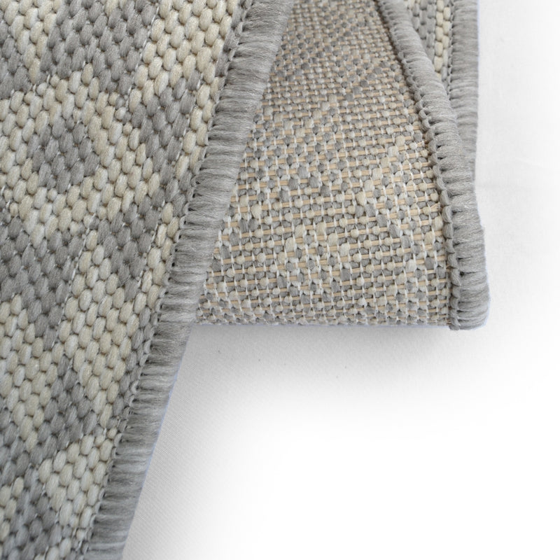 Lewis's Home Compass Aztec Flatweave Indoor & Outdoor Rugs - Grey
