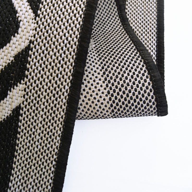 Lewis's Home Compass Diamond Flatweave Indoor & Outdoor Rugs - Black