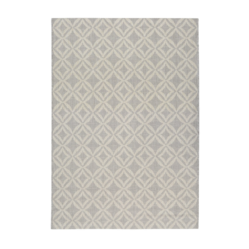 Lewis's Home Compass Geo Flatweave Indoor & Outdoor Rugs - Grey