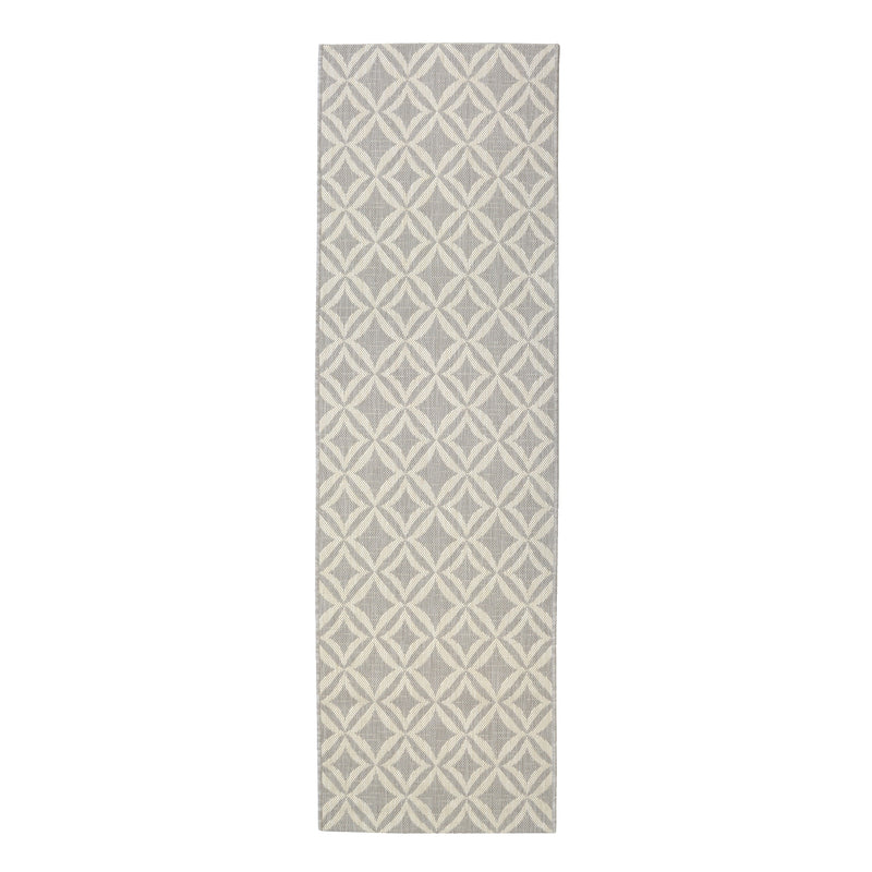 Lewis's Home Compass Geo Flatweave Indoor & Outdoor Rugs - Grey