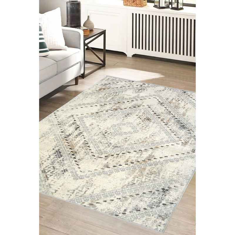 Lewis's Home Abstract Square  Rugs - Grey