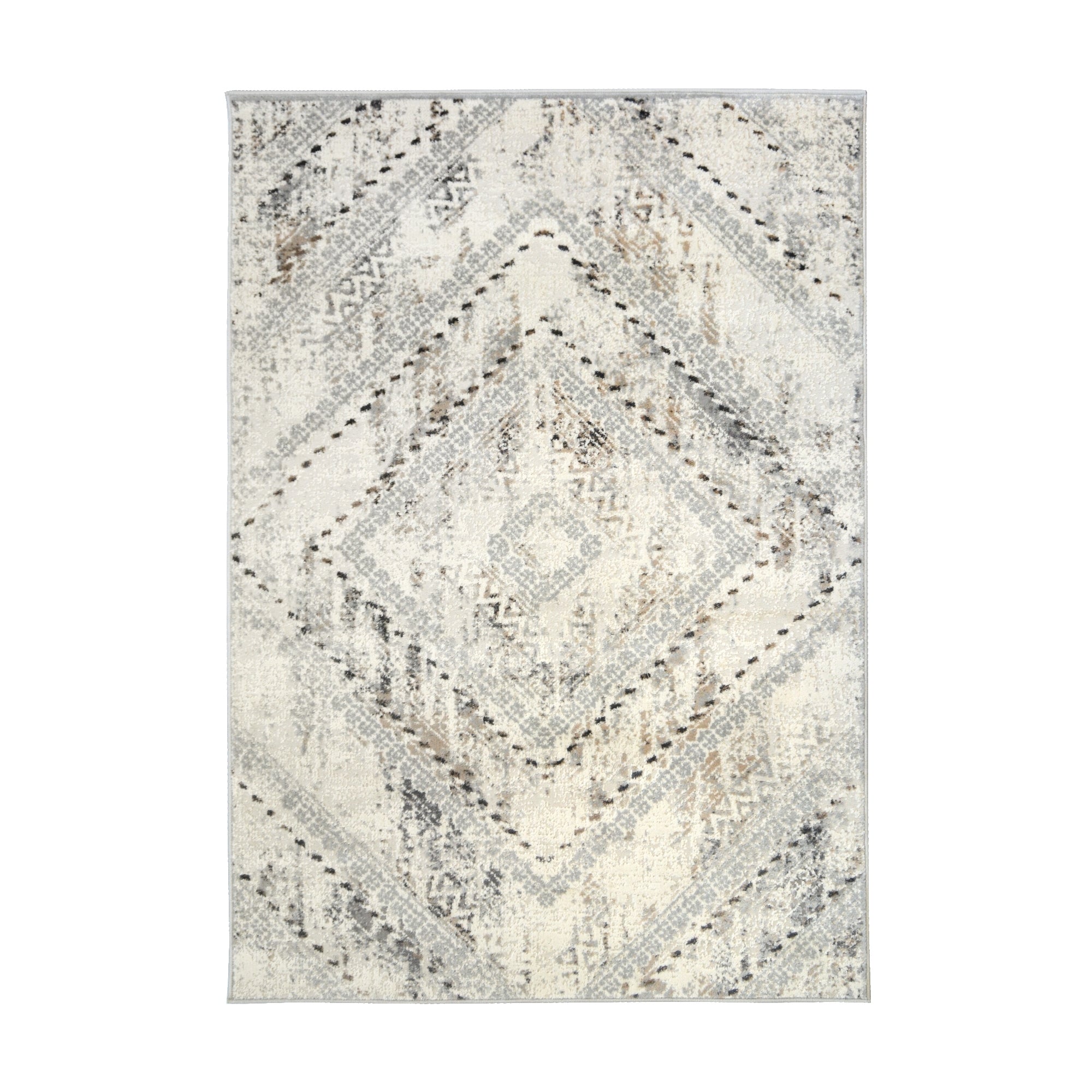 Lewis's Home Abstract Square Rugs - Grey