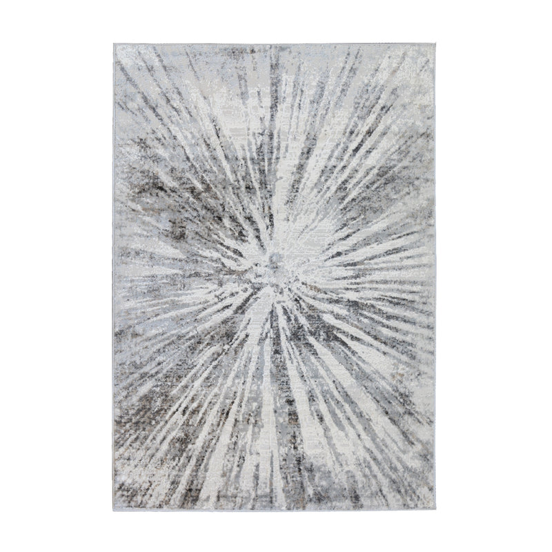 Lewis's Home Abstract Burst Rugs - Grey