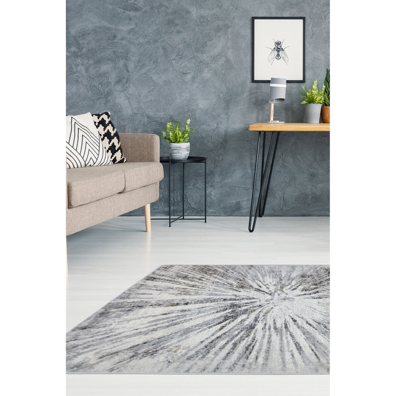 Lewis's Home Abstract Burst Rugs - Grey