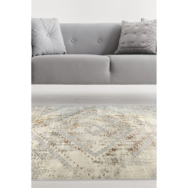 Lewis's Home Abstract Square  Rugs - Ochre Yellow