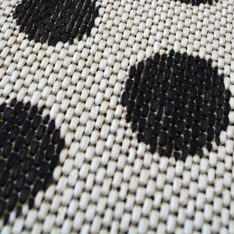 Lewis's Home Compass Mono Spot Flatweave Indoor & Outdoor Rugs - White & Black