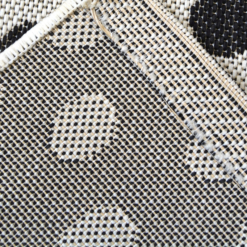 Lewis's Home Compass Mono Spot Flatweave Indoor & Outdoor Rugs - White & Black