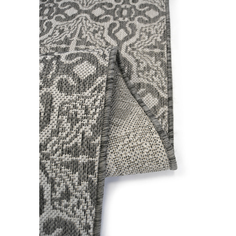 Lewis's Home Compass Victorian Flatweave Indoor & Outdoor Rugs - Grey