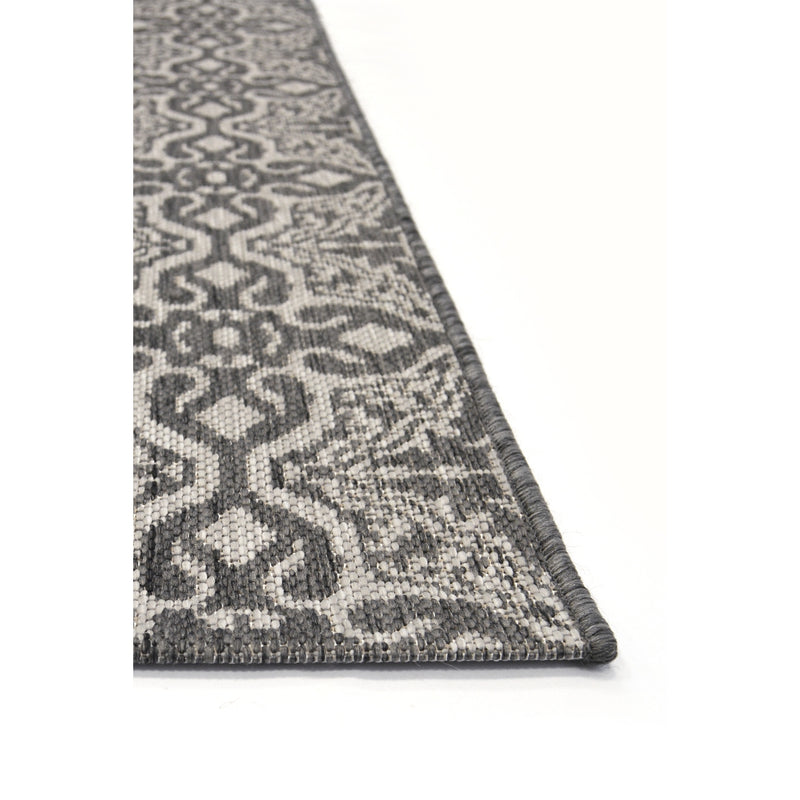 Lewis's Home Compass Victorian Flatweave Indoor & Outdoor Rugs - Grey