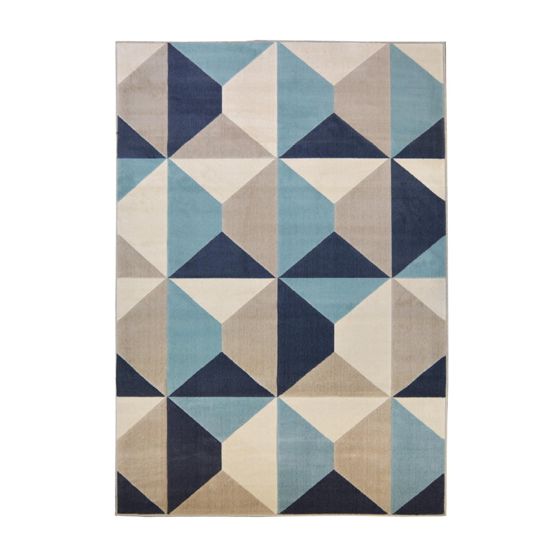 Lewis's Home Creation Geo Rugs - Blue & Navy Blue