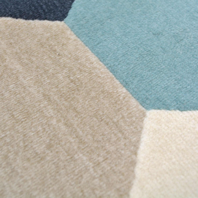 Lewis's Home Creation Geo Rugs - Blue & Navy Blue