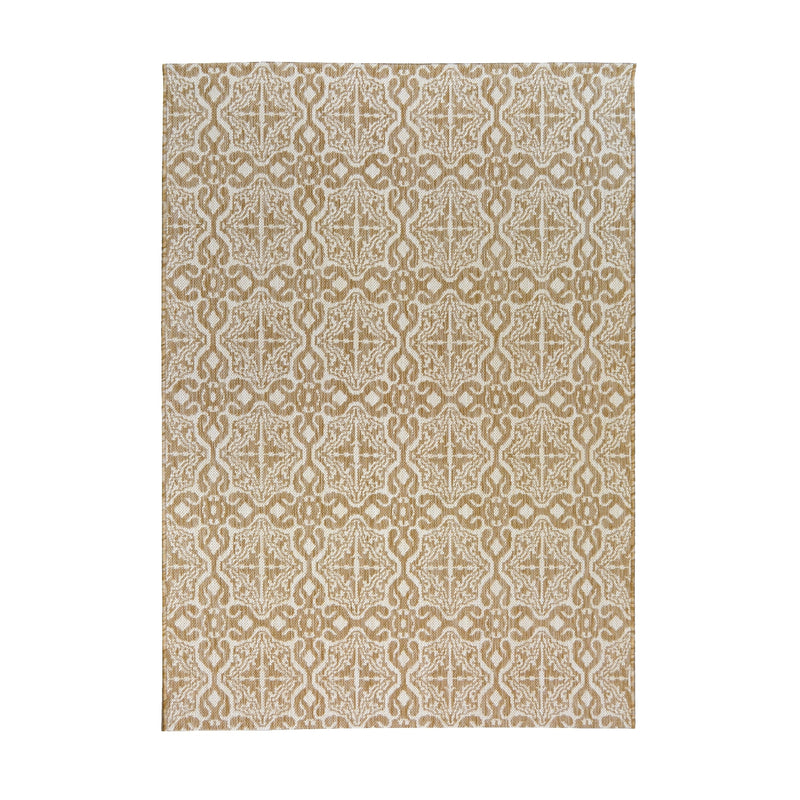 Lewis's Home Compass Victorian Flatweave Indoor & Outdoor Rugs - Natural