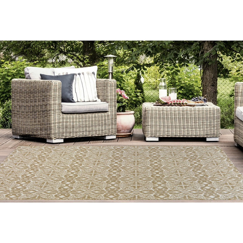 Lewis's Home Compass Victorian Flatweave Indoor & Outdoor Rugs - Natural