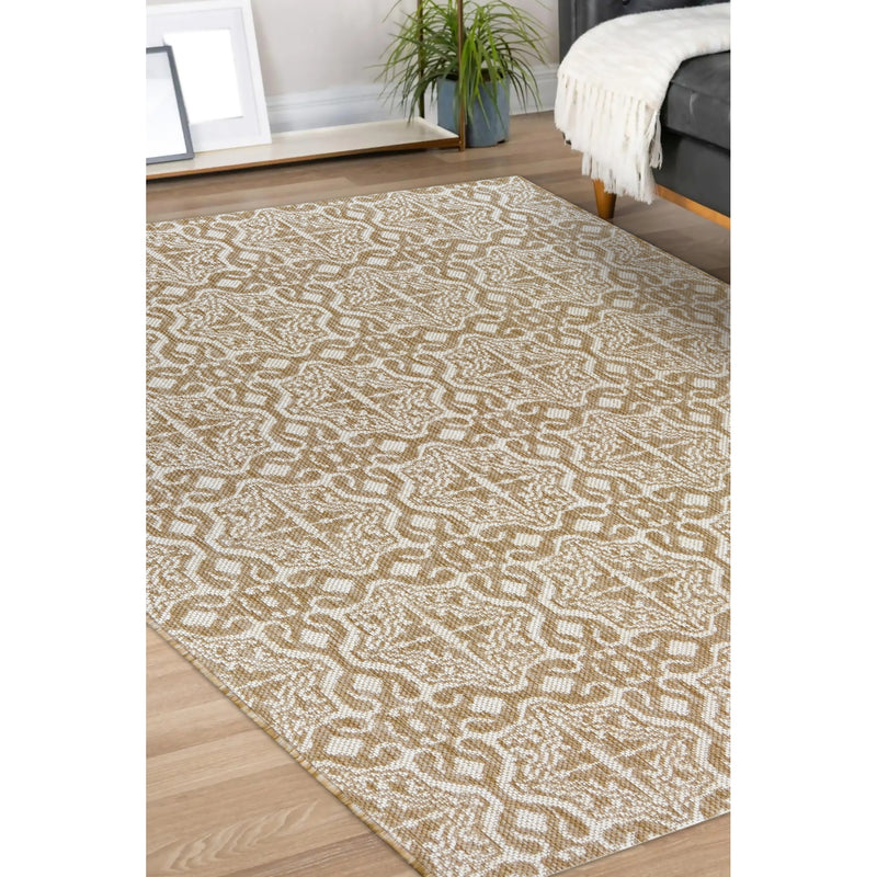 Lewis's Home Compass Victorian Flatweave Indoor & Outdoor Rugs - Natural