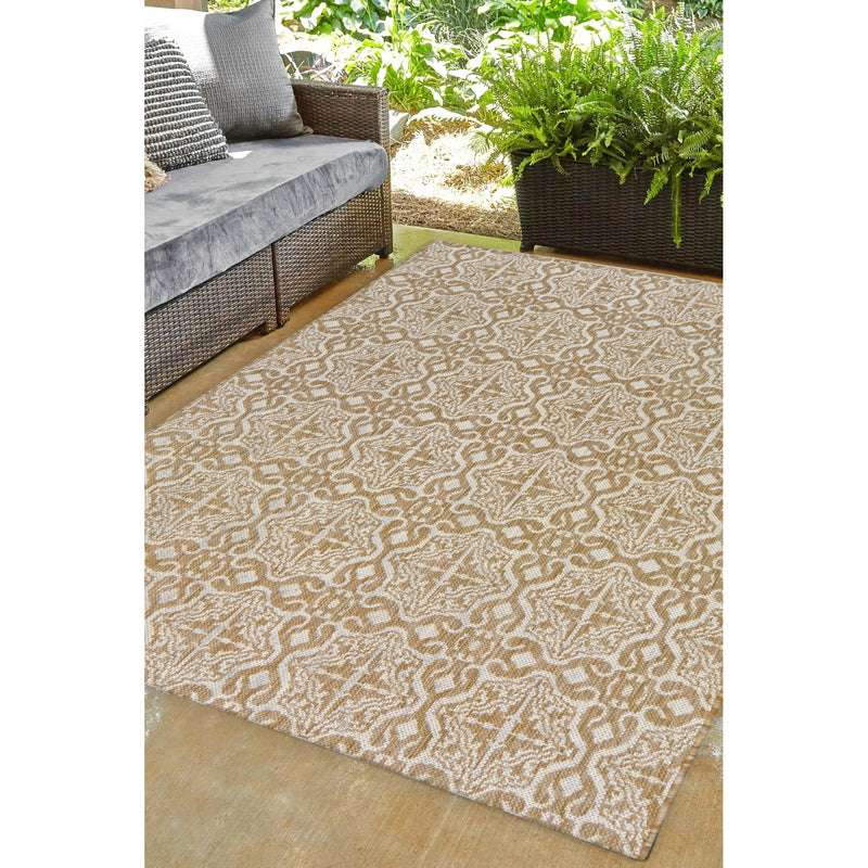 Lewis's Home Compass Victorian Flatweave Indoor & Outdoor Rugs - Natural