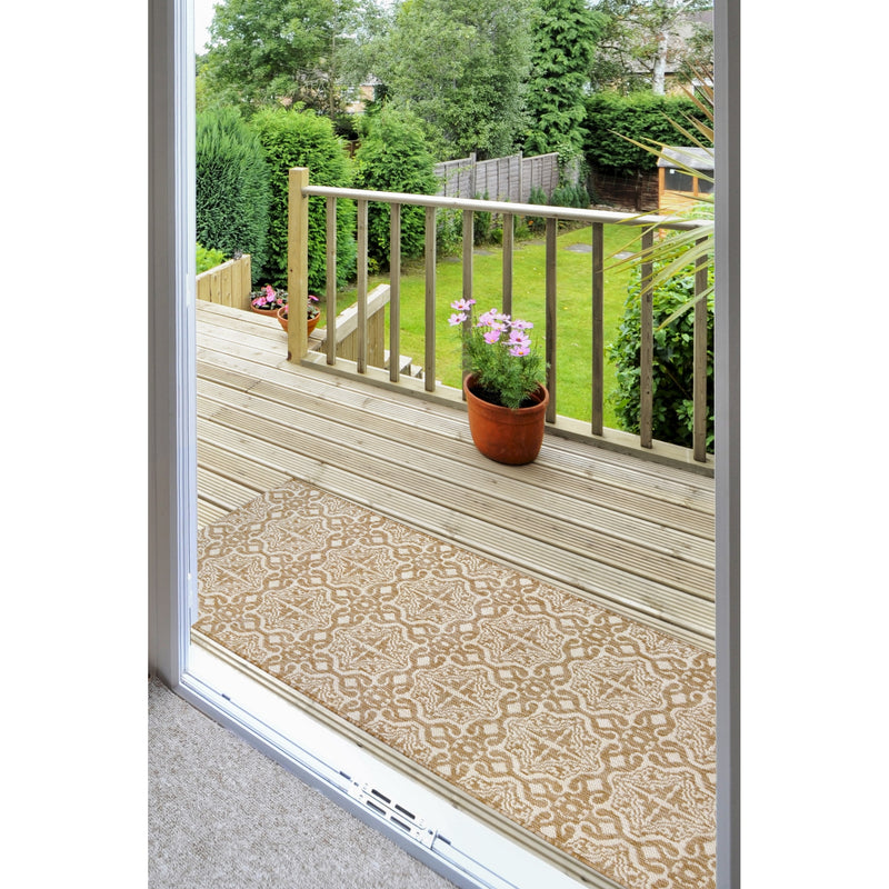 Lewis's Home Compass Victorian Flatweave Indoor & Outdoor Rugs - Natural