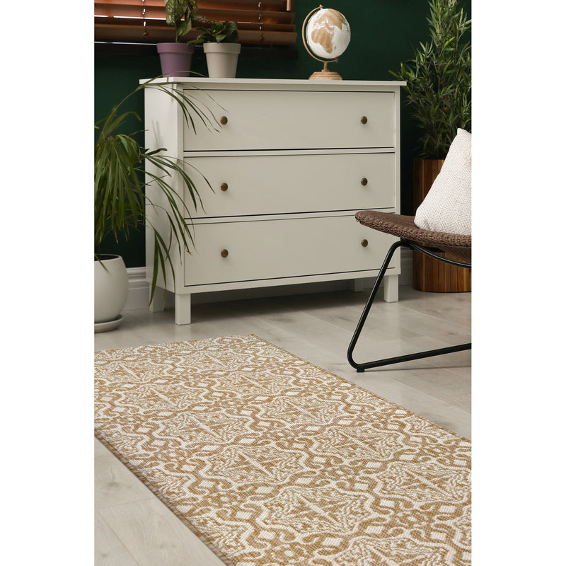 Lewis's Home Compass Victorian Flatweave Indoor & Outdoor Rugs - Natural