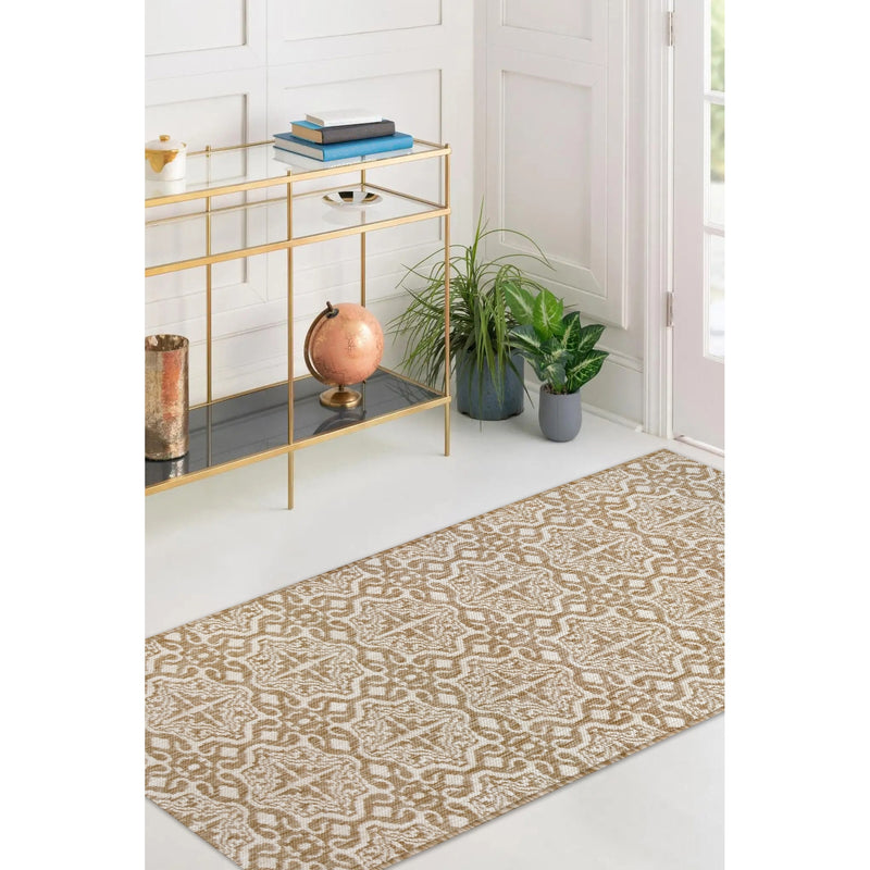 Lewis's Home Compass Victorian Flatweave Indoor & Outdoor Rugs - Natural
