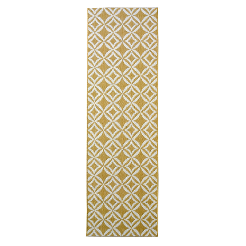 Lewis's Home Compass Geo Flatweave Indoor & Outdoor Rugs - Yellow