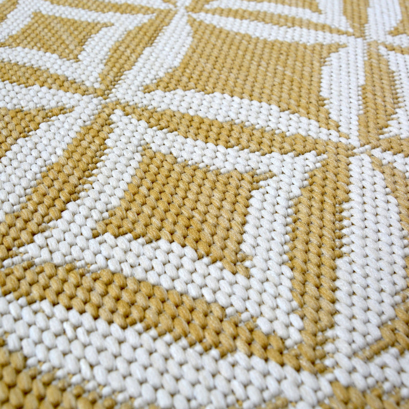 Lewis's Home Compass Geo Flatweave Indoor & Outdoor Rugs - Yellow