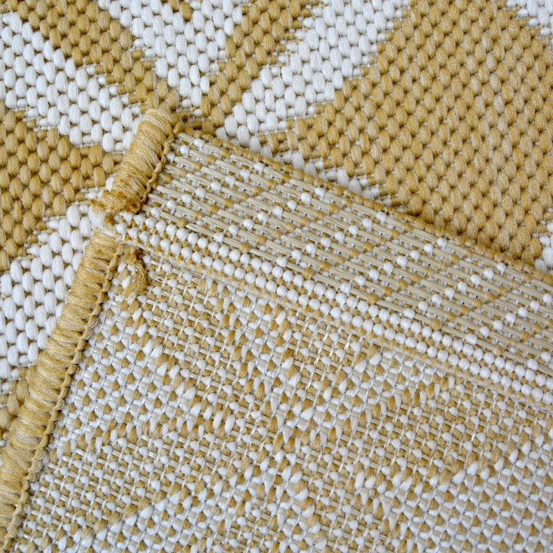 Lewis's Home Compass Geo Flatweave Indoor & Outdoor Rugs - Yellow
