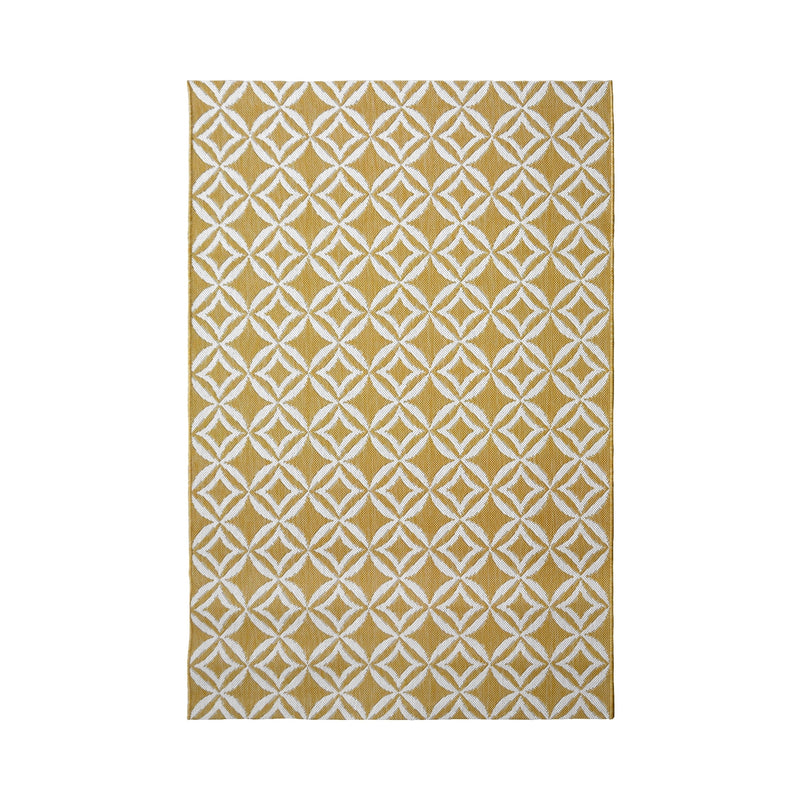 Lewis's Home Compass Geo Flatweave Indoor & Outdoor Rugs - Yellow