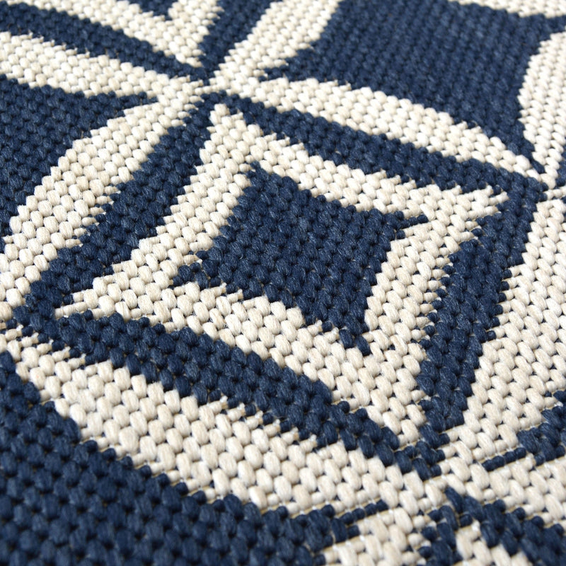 Lewis's Home Compass Geo Flatweave Indoor & Outdoor Rugs - Navy