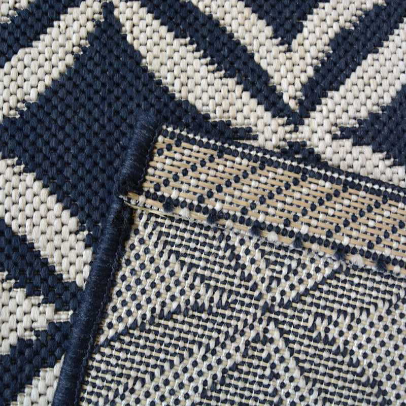 Lewis's Home Compass Geo Flatweave Indoor & Outdoor Rugs - Navy