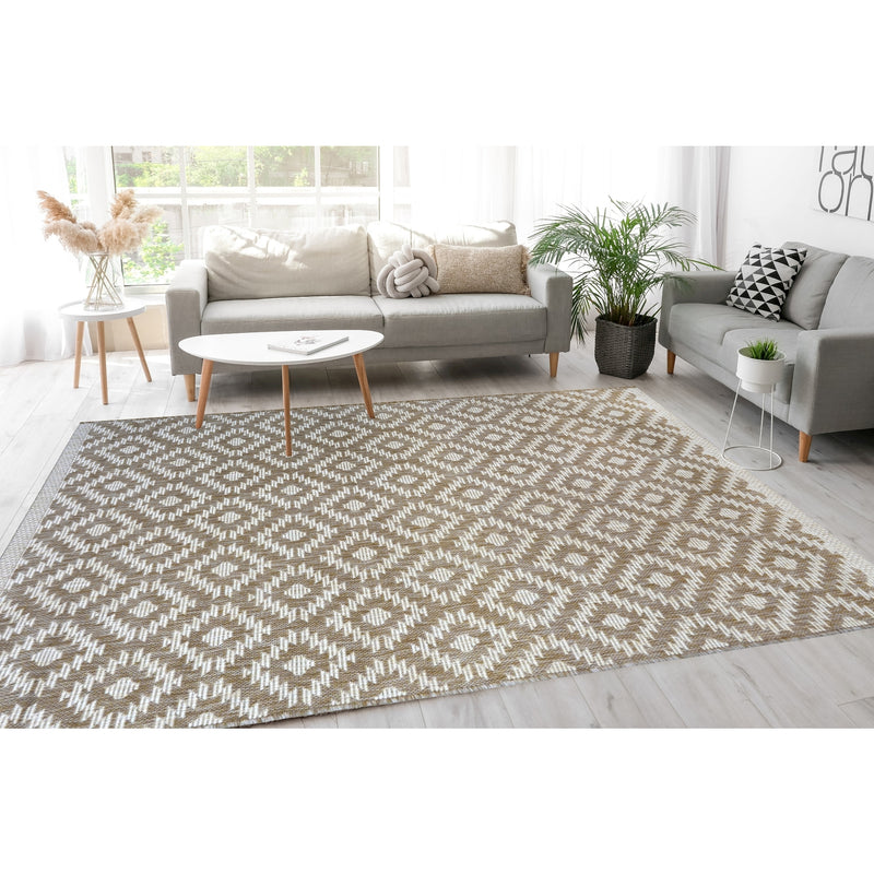 Lewis's Home Compass Indoor and Outdoor Flatweave Rugs - Natural Brown