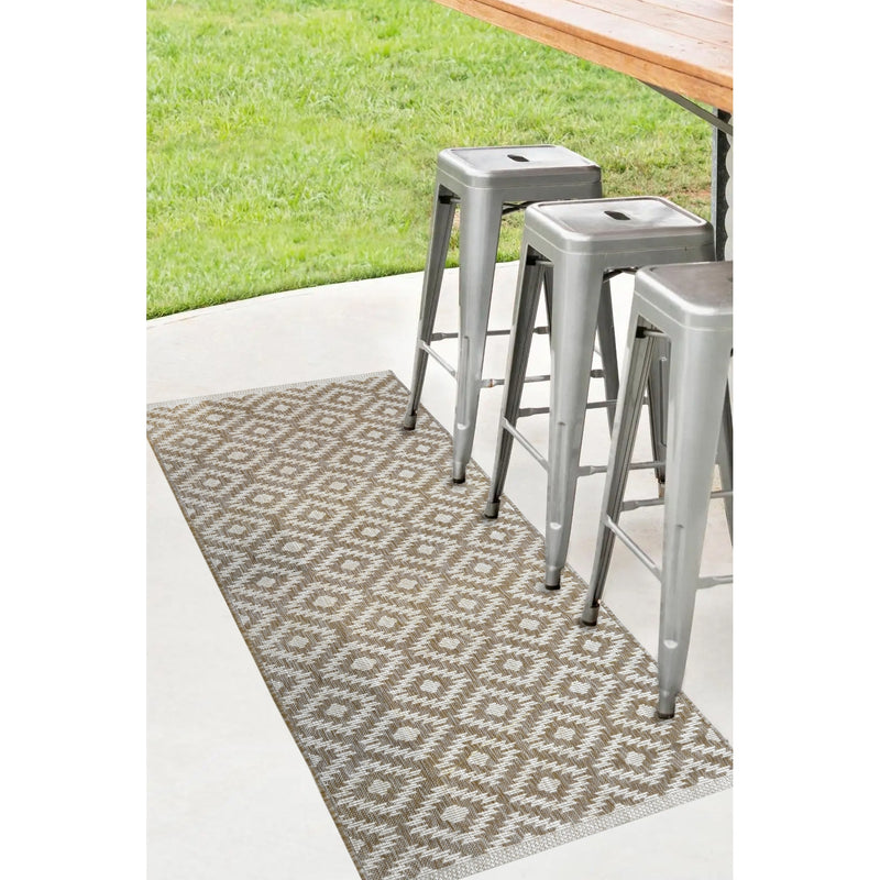 Lewis's Home Compass Indoor and Outdoor Flatweave Rugs - Natural Brown