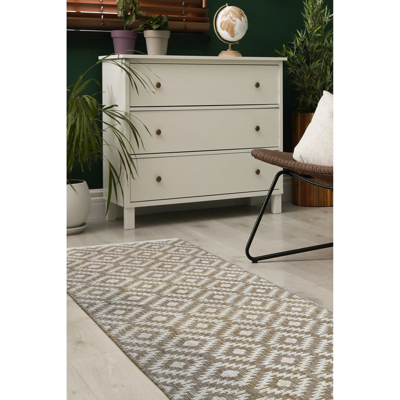 Lewis's Home Compass Indoor and Outdoor Flatweave Rugs - Natural Brown