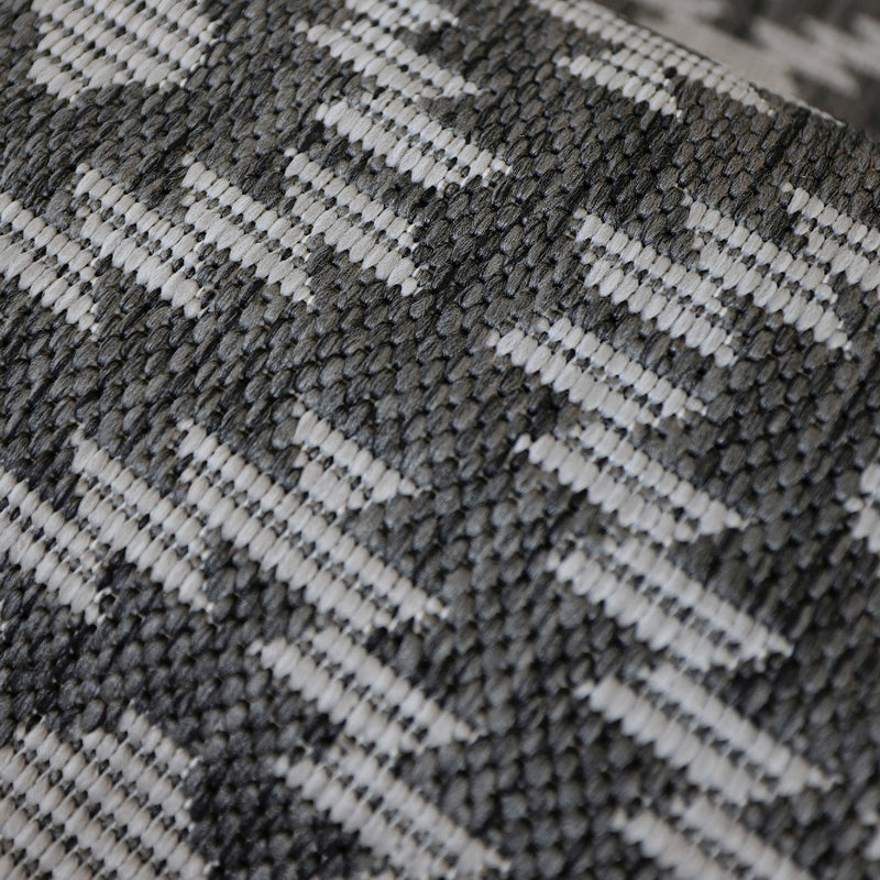 Lewis's Home Compass Indoor and Outdoor Flatweave Rugs - Anthracite Grey