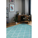 Lewis's Home Maestro Diamond Rugs - Teal Green