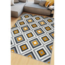 Lewis's Home Maestro Diamond Rugs - Grey & Yellow
