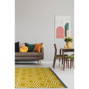 Lewis's Home Maestro Labyrinth Rugs - Ochre Yellow