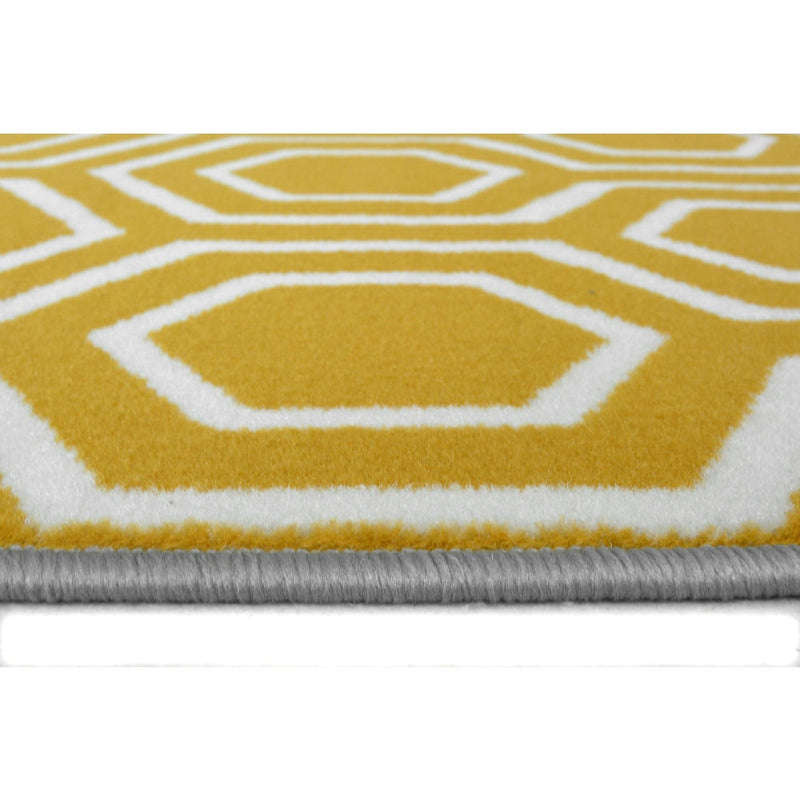 Lewis's Home Maestro Labyrinth Rugs - Ochre Yellow