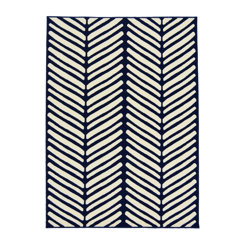 Lewis's Home Maestro Herringbone Rugs - Navy