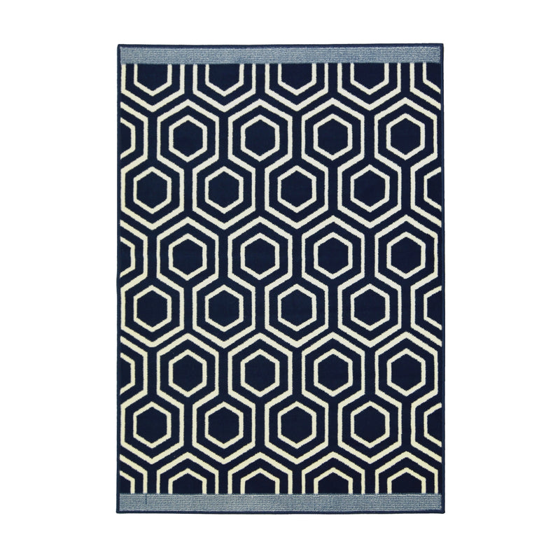 Lewis's Home Maestro Labyrinth Rugs - Navy