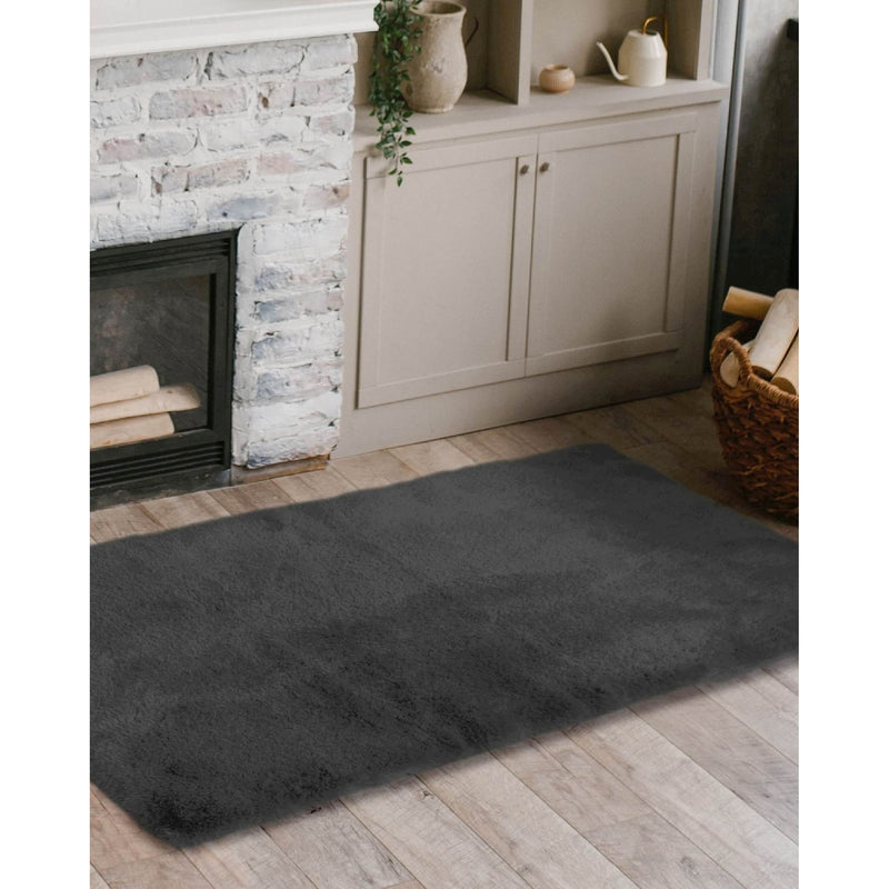 Lewis's Home Luxury Faux Fur Rugs - Grey