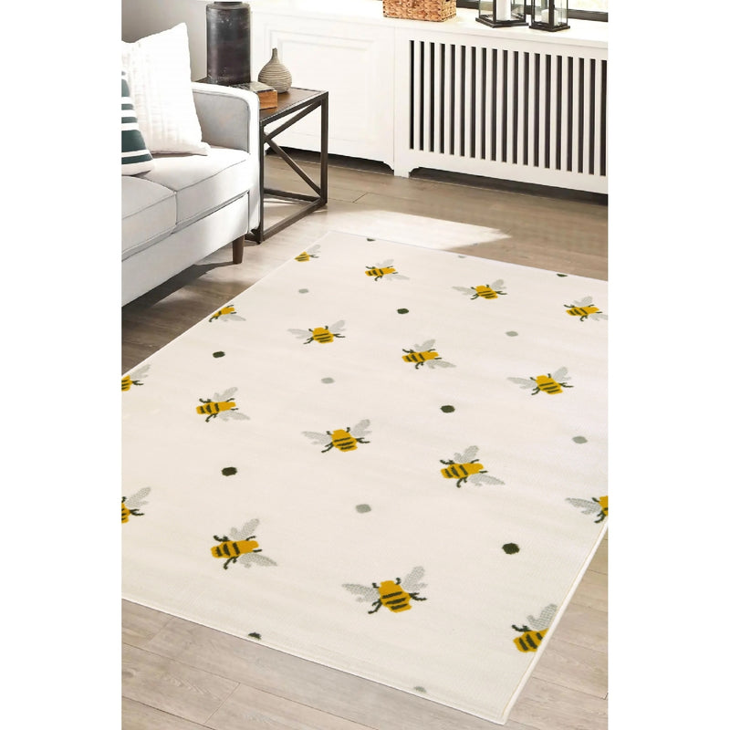 Lewis's Home Maestro Busy Bee Rugs - Cream