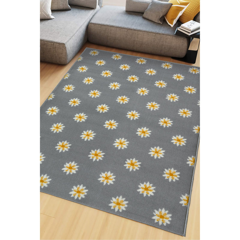 Lewis's Home Maestro Daisy Rugs - Grey