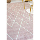 Lewis's Home Maestro Diamond Rugs - Blush Pink