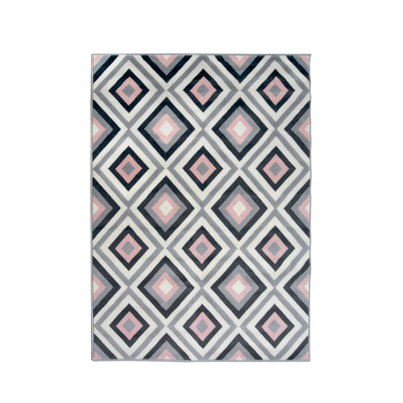 Lewis's Home Maestro Diamond Rugs - Blue & Pink