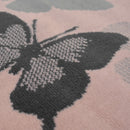 Lewis's Home Maestro Butterfly Rugs - Grey & Blush Pink