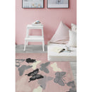 Lewis's Home Maestro Butterfly Rugs - Grey & Blush Pink