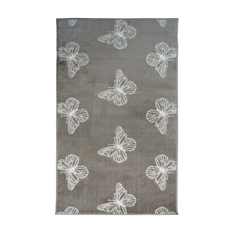 Lewis's Home Maestro Butterfly Rugs - Grey