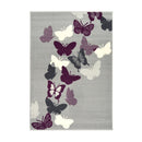 Lewis's Home Maestro Butterfly Rugs - Purple & Grey