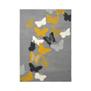 Lewis's Home Maestro Butterfly Rugs - Yellow & Grey